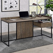Furniture of America Trela Wood Writing Desk with USB