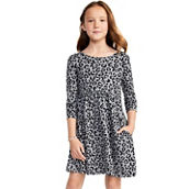 Old Navy Little Girls Printed Fit and Flare Scoop-Back Dress