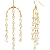 Carol Dauplaise Pearly Whites Chandelier Earrings