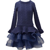 Bonnie Jean Girls Horsehair Sweater Dress
