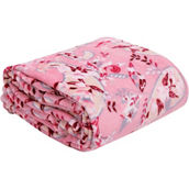 Vera Bradley Botanical Paisley Pink Plush Throw Blanket