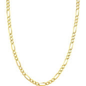 14K Yellow Gold 5.8MM Solid Concave Light Figaro Necklace 22 in.