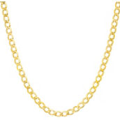 14K Yellow Gold 6mm Solid Open Curb Chain 22 in.