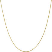 14K Yellow Gold 1mm Solid Round Wheat 18 in. Chain