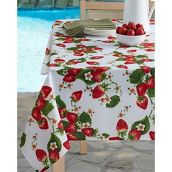 Benson Mills Sweet Strawberries Fabric Printed Tablecloth