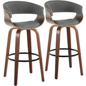 LumiSource Vintage Mod 30 in. Fixed Height Barstools 2 pk.
