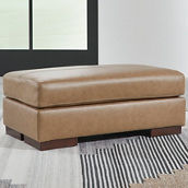 Leather+ by Ashley Lombardia Ottoman