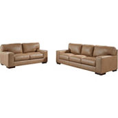 Leather+ by Ashley Lombardia Sofa and Loveseat