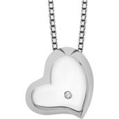 White Ice Sterling Silver Diamond Accent Heart Pendant