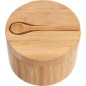 Lipper Bamboo Salt Box with Spoon