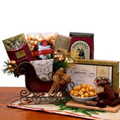 Gift Basket Nation Season's Greetings Holiday Sleigh Christmas Basket