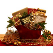 Gift Basket Nation Season's Greetings Holiday Sleigh Basket