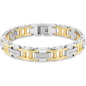 Stainless Steel 1/2 CTW Diamond Link Bracelet