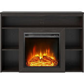 Ameriwood Home Alwick Mantel with Electric Fireplace, Espresso
