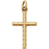 James Avery 14K Yellow Gold Petite Elegant Cross Charm