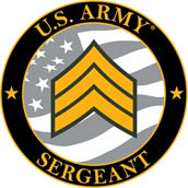 Army SGT 3.5 in. Rank Decal