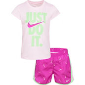 Nike Little Girls Dri-Fit Tee and Tempo Shorts 2 pc. Set