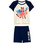 Buzz Cuts Little Boys Graphic Tee and Shorts 2 pc. Set