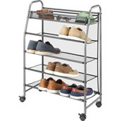 Whitmor Rolling Shoe Rack With Top Tray