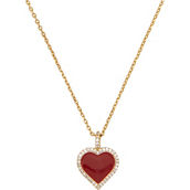Kate Spade Take Heart Red Enamel Pendant Necklace