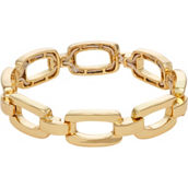 Napier Gold Tone Braid Link Stretch Bracelet
