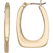 Napier  Gold Tone 18MM Smooth Polished Hoop Earrings