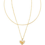 Kendra Scott Penny Ivory Mother of Pearl Goldtone Heart Multi Strand Necklace