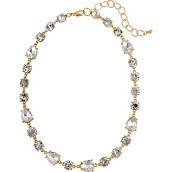 Carol Dauplaise Yellow Gold Crystal Necklace