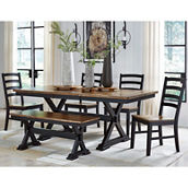 Signature Design by Ashley Wildenauer 6 pc. Dining Set: Table, 4 Chairs, Bench