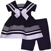 Bonnie Jean Baby Girls Nautical Top and Capri Pants 2 pc. Set