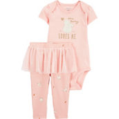 Carter's Baby Girls Some Bunny Loves Me Tutu and Bodysuit 2 pc. Set