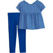 Carter's Toddler Girls Blue Top and Leggings 2 pc. Set