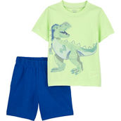 Carter's Toddler Boys Dinosaur Tee and Shorts 2 pc. Set