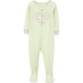 Carter's Baby Girls Heart 100% Cotton Snug Fit Footie Pajamas