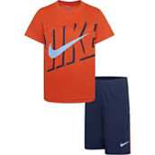 Nike Little Boy's Logo Dri-Fit Tee and Mesh Shorts 2 pc. Set