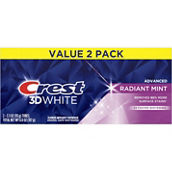 Crest 3D White Advanced Radiant Mint Teeth Whitening Toothpaste 2 pk.