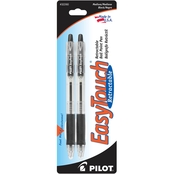 Pilot Pen Easy Touch Black Medium, 2 pk.