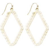 Panacea Pearl Diamond Drop Earrings