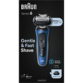 Braun Electric Shaver for Men, Series 6 6120s, Wet & Dry Shave, Blue