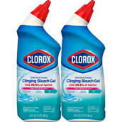 Clorox Toilet Bowl Cleaner Clinging Bleach Gel Ocean Mist 2 pk.