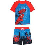 Marvel Boys Spider-Man Rashguard and Swim Trunks 2 pc. Set