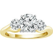 Above Love 14K Yellow Gold 2 CTW Lab Grown Diamond 3 Stone Ring, Size 7