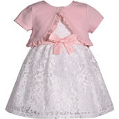 Bonnie Jean Baby Girls Cardigan Over Lace Dress 2 pc. Set