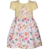 Bonnie Jean Toddler Girls Cardigan Over Floral Dress 2 pc. Set