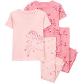 Carter's Baby Girls Unicorn 100% Cotton Snug Fit 4 pc. Pajama Set