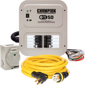 Champion 50 Amp Manual Transfer Switch with 30 ft. Power Cord and Power Inlet Box