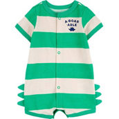 Carter's Baby Boys A Roar Able Striped Snap Up Romper