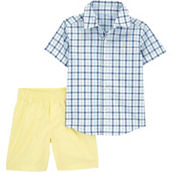 Carter's Baby Boys Plaid Button Down Shirt and Shorts 2 pc. Set
