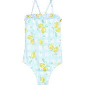 Wippette Toddler Girls Gingham and Lemon 1 pc. Swimsuit