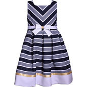 Bonnie Jean Little Girls Mitered Nautical Dress